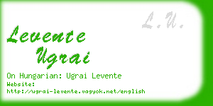 levente ugrai business card